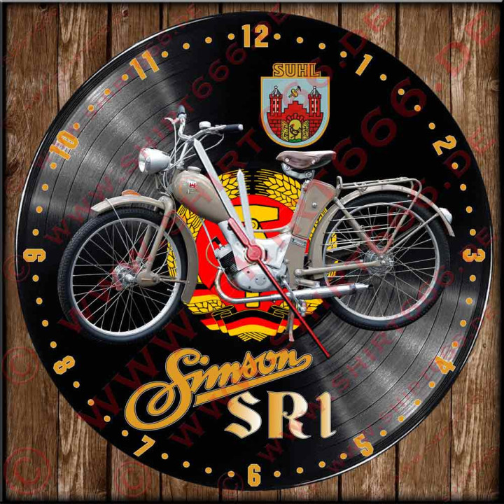 Vinyluhr, Schallplattenuhr, Shellackplatten