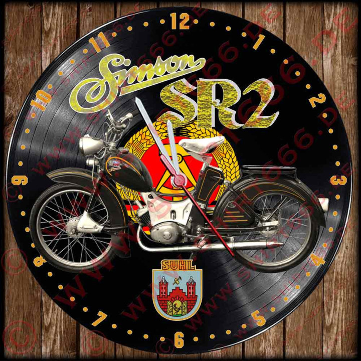 Vinyluhr, Schallplattenuhr, Shellackplatten